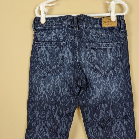 Aeropostale Womens Lola Printed Jegging Skinny Fit Jeans Size 0 - Picture 4 of 13